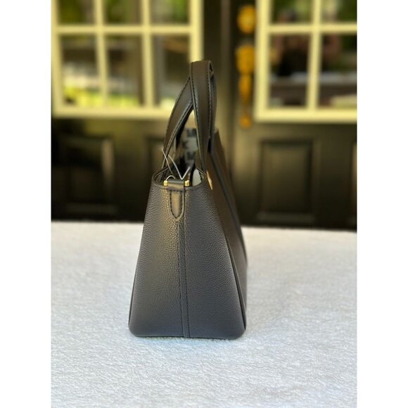 Michael Kors Black Hadleigh Small Double Handle Tote Messenger Bag 38F3G8FT5L - Picture 15 of 16